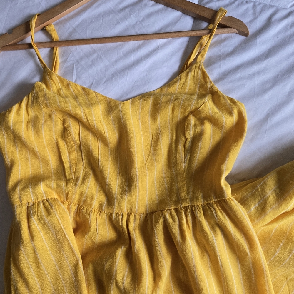 Old Navy Yellow Striped Dress